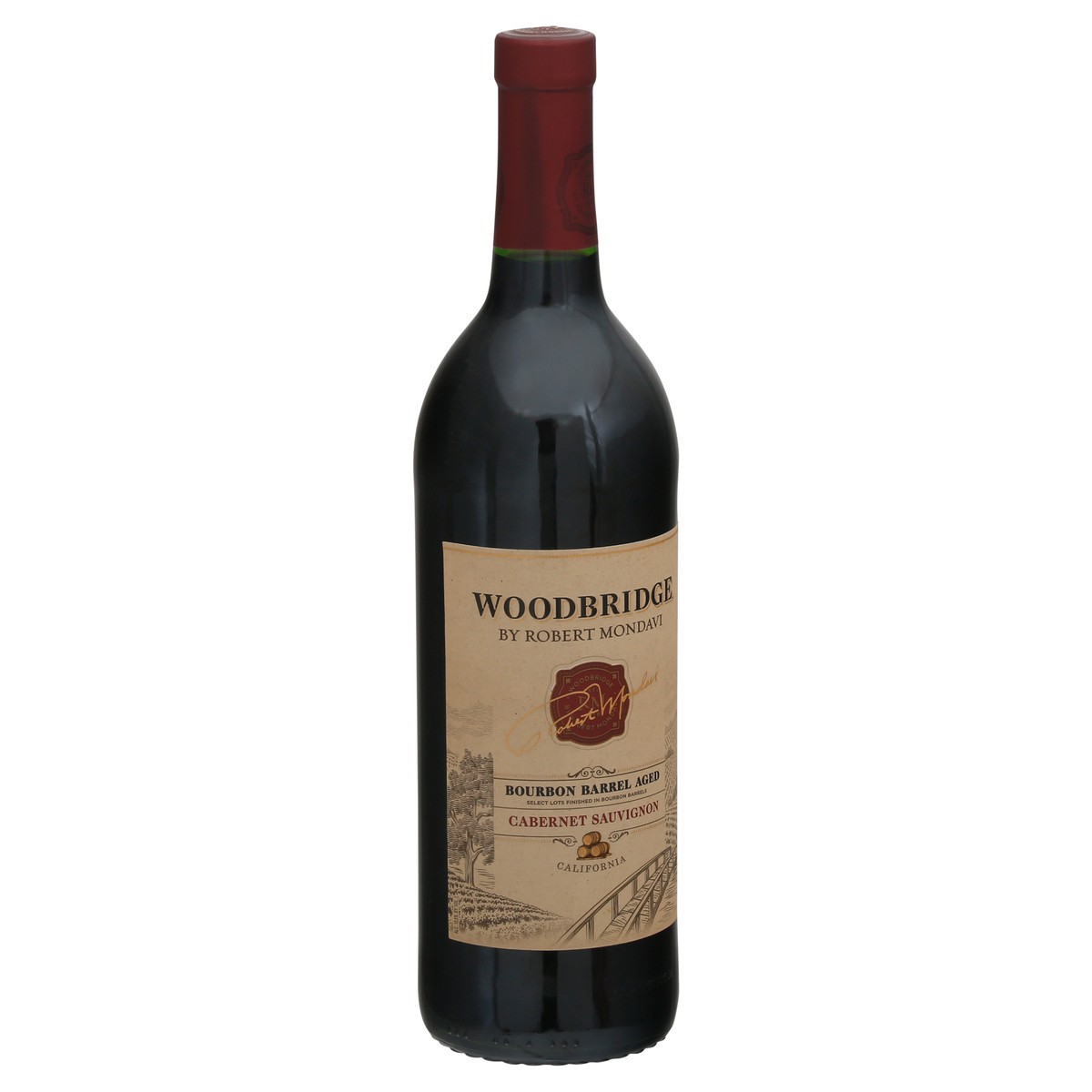 slide 4 of 9, Woodbridge by Robert Mondavi Bourbon Barrel Aged Cabernet Sauvignon Red Wine, 750 mL Bottle, 750 ml