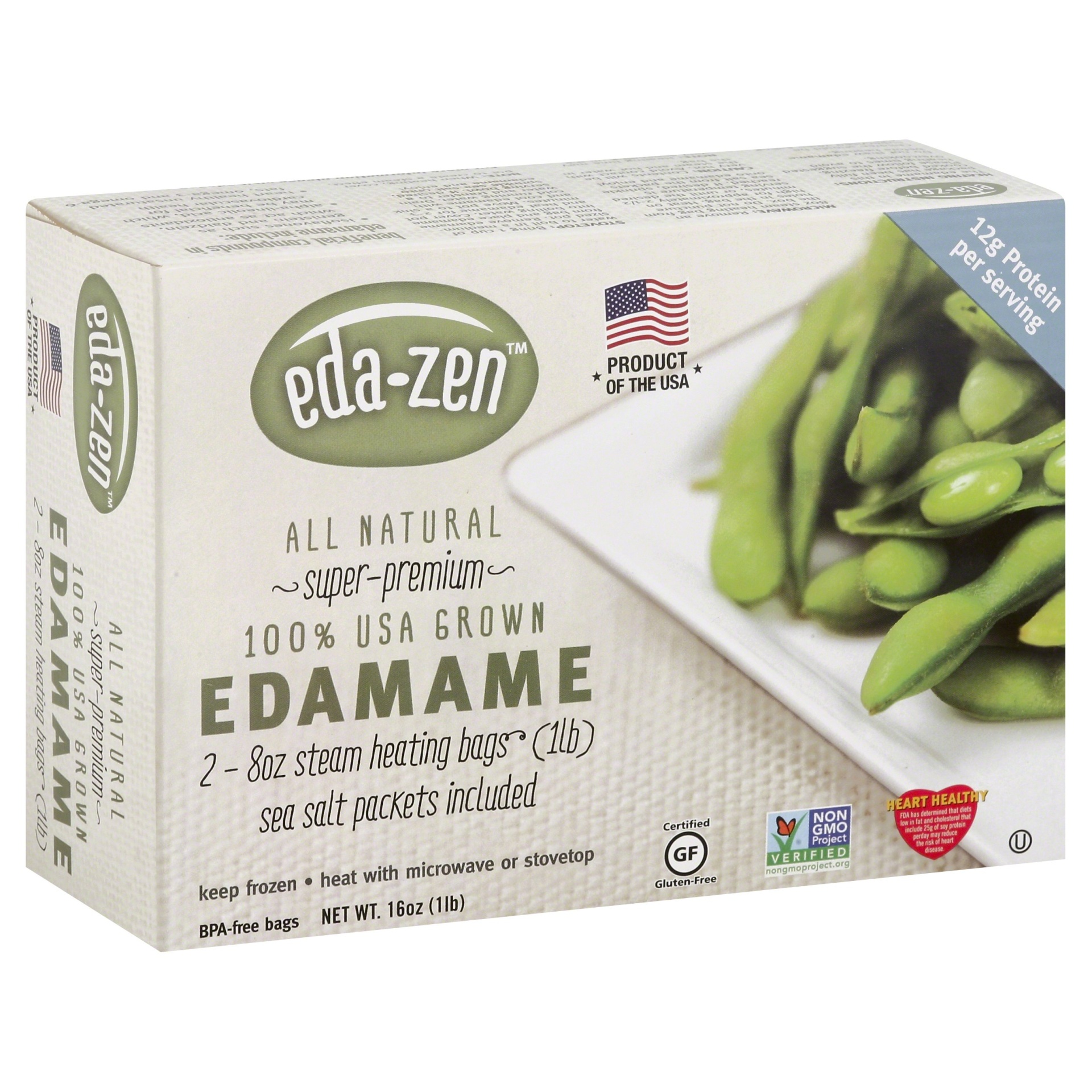 slide 1 of 4, eda-zen Edamame 2 ea, 2 ct