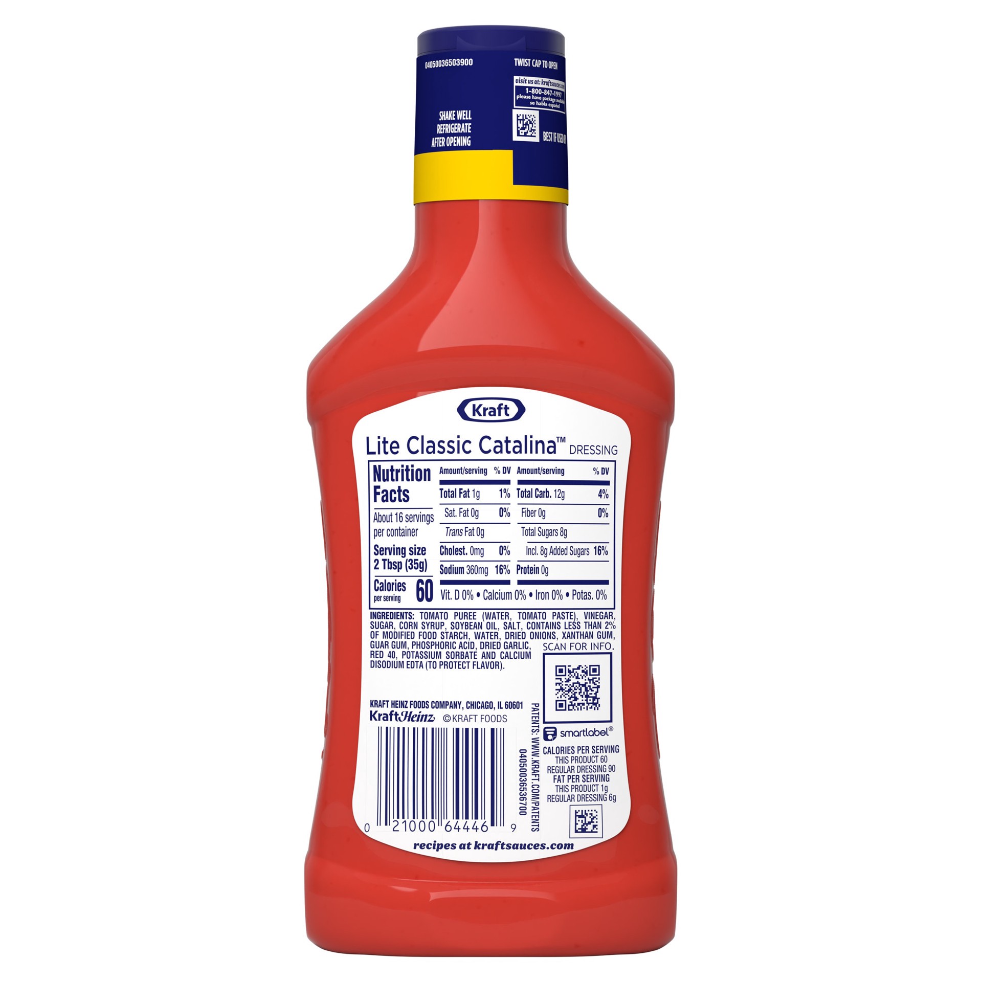 slide 2 of 8, Kraft Classic Catalina Lite Salad Dressing Bottle - 16 Fl. Oz., 16 fl oz