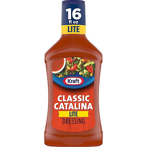 slide 1 of 1, Kraft Classic Catalina Lite Salad Dressing Bottle - 16 Fl. Oz., 16 fl oz