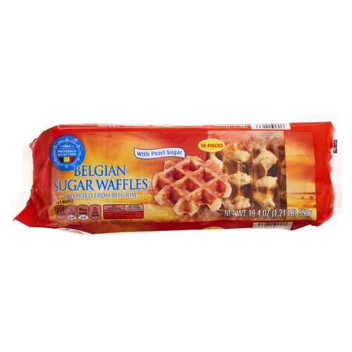 slide 1 of 1, Lidl Preferred Selection Belgian sugar waffles, 19.4 oz