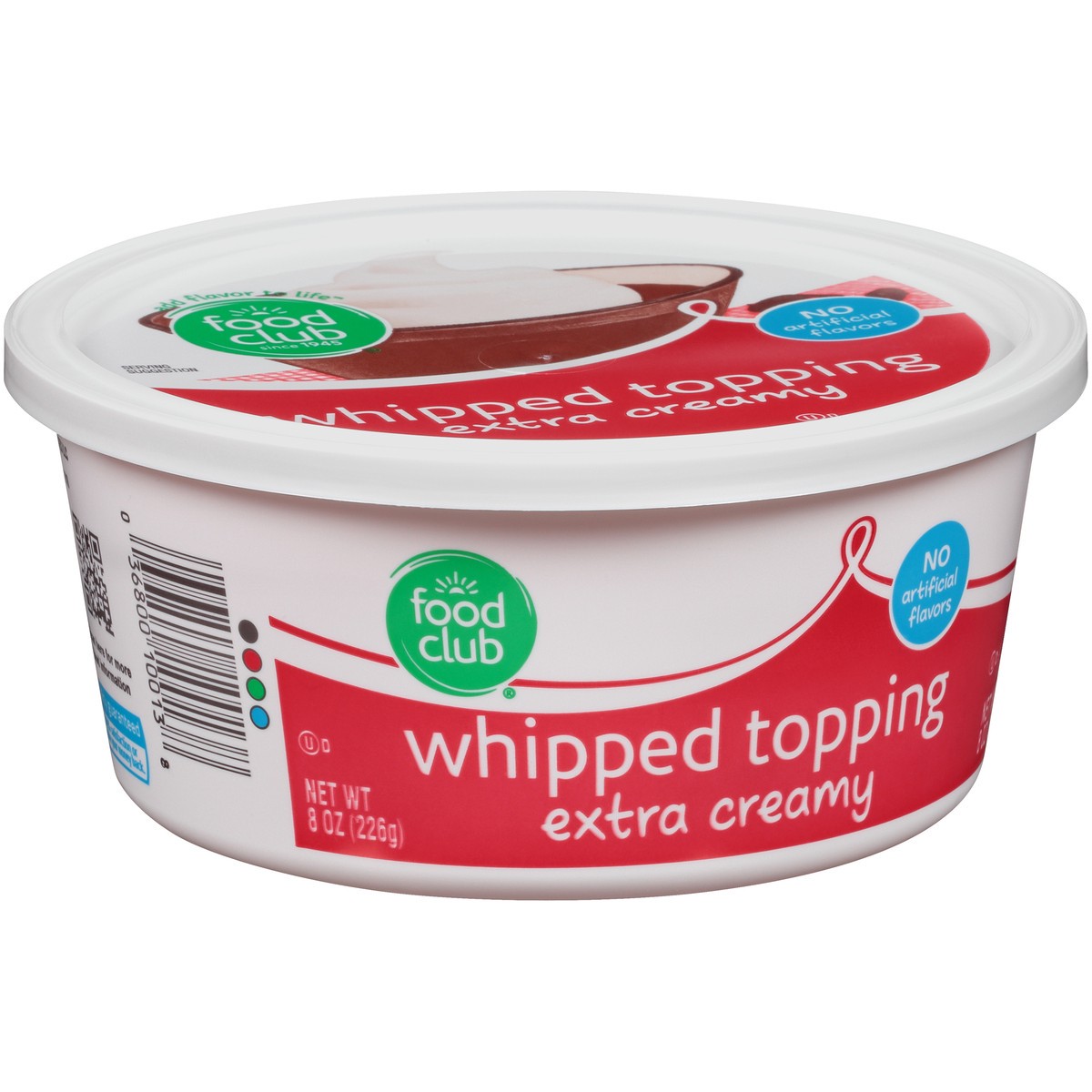 slide 4 of 13, Food Club Extra Creamy Whipped Topping, 8 oz