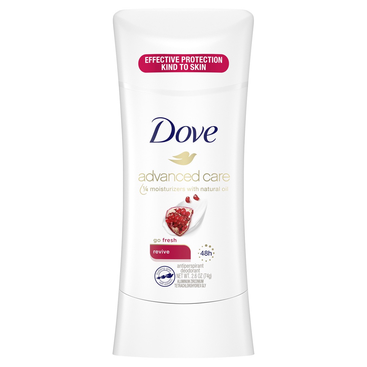 slide 1 of 3, Dove Advanced Care Antiperspirant Deodorant Stick Revive,, 2.6 oz, 2.6 oz