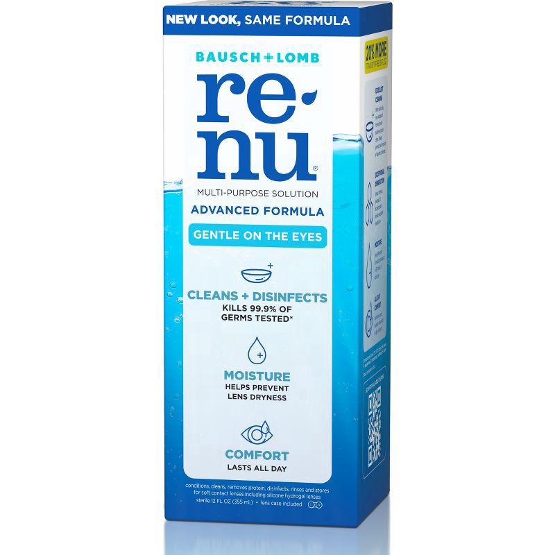 slide 3 of 6, renu Advanced Formula Multi-Purpose Solution 12 oz, 12 fl oz