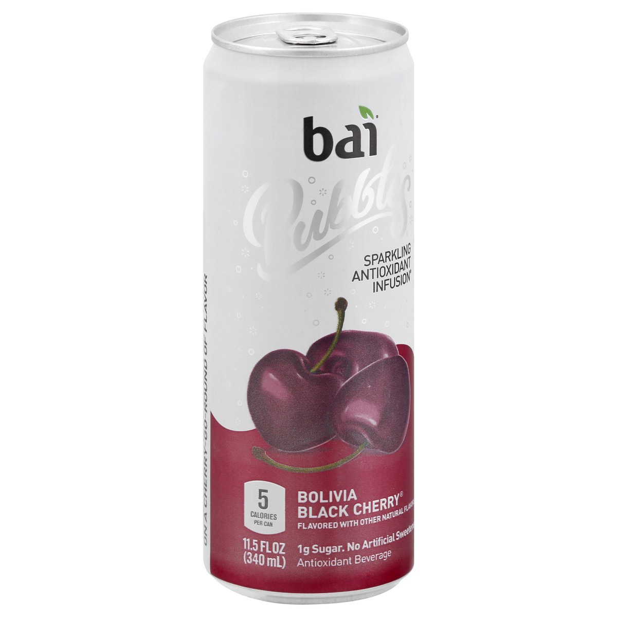 slide 3 of 13, Bai Bubbles Sparkling Water, Bolivia Black Cherry, Antioxidant Infused Drinks, 11.5 Fluid Ounce Can, 11.5 oz