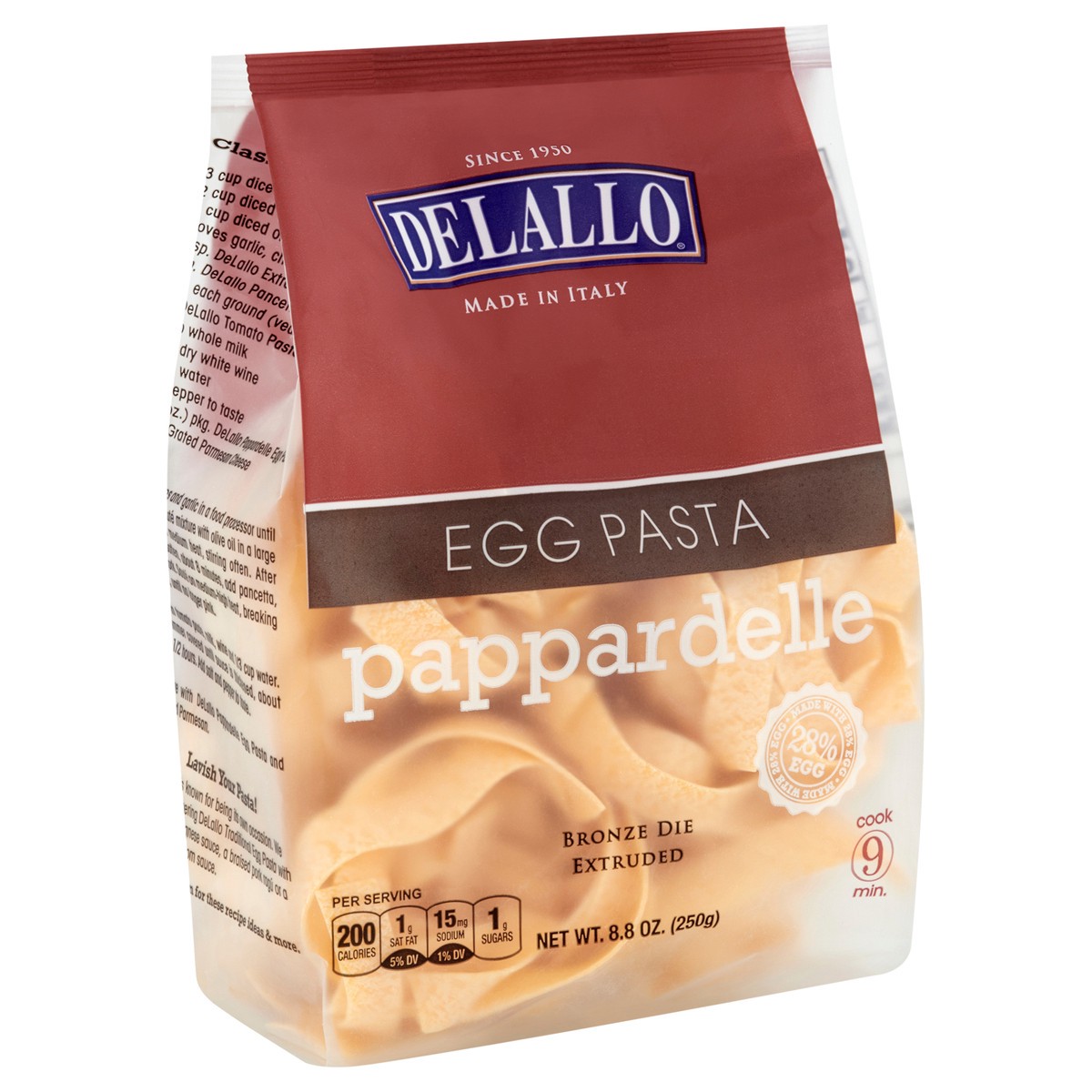 slide 4 of 8, Delallo Egg Pappardelle Nest Pasta, 8.82 oz