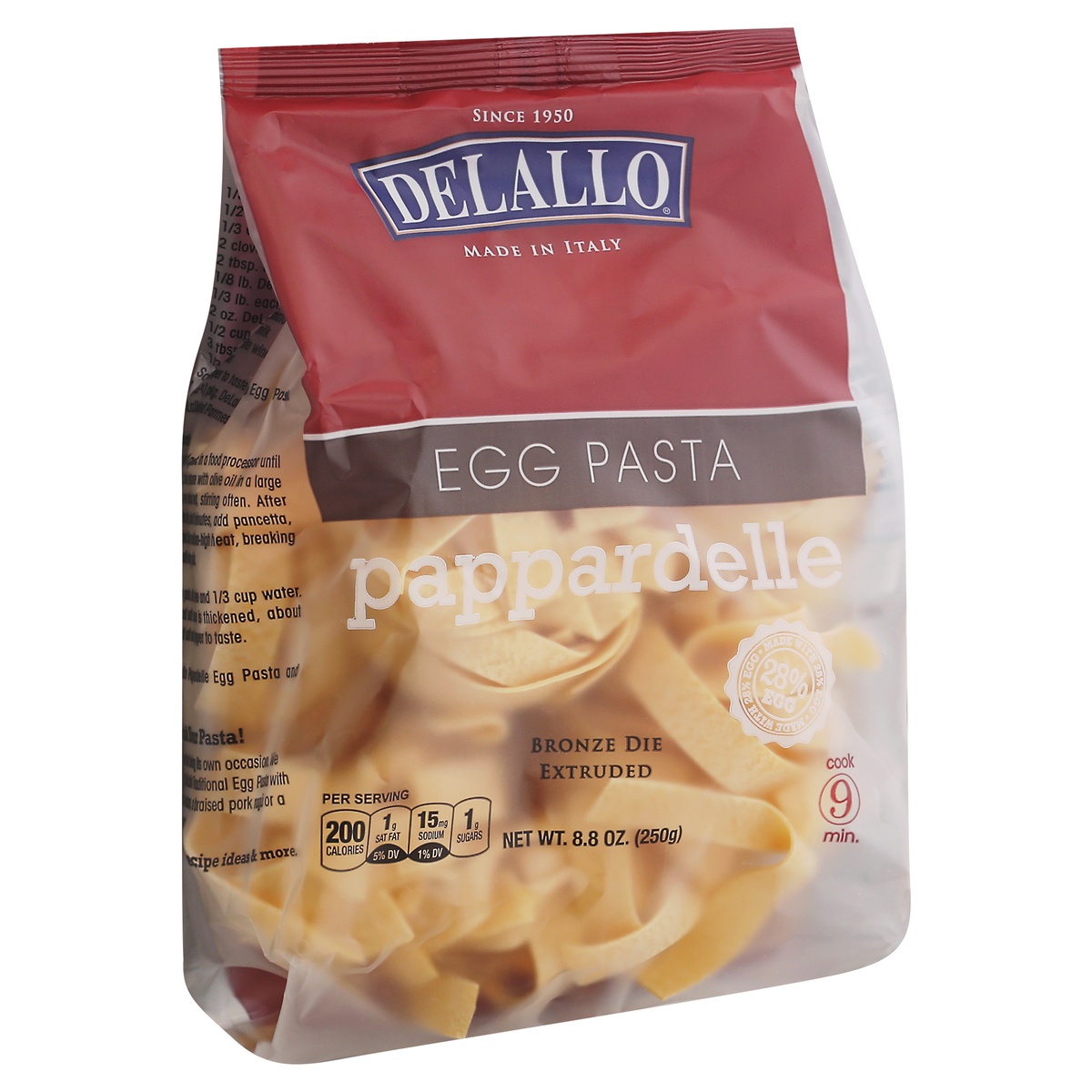 slide 2 of 11, DeLallo Egg Pappardelle Pasta, 8.8 oz