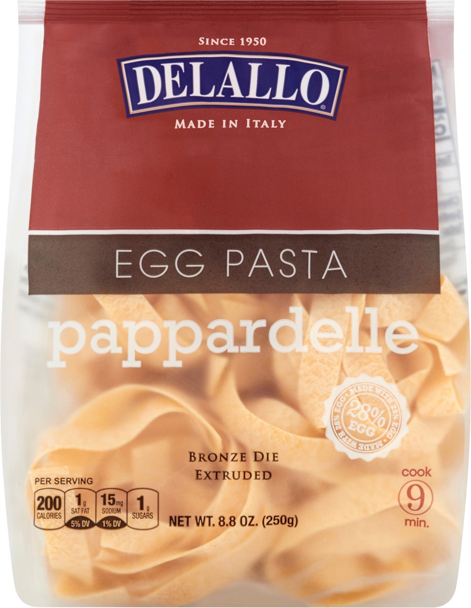 slide 2 of 8, Delallo Egg Pappardelle Nest Pasta, 8.82 oz