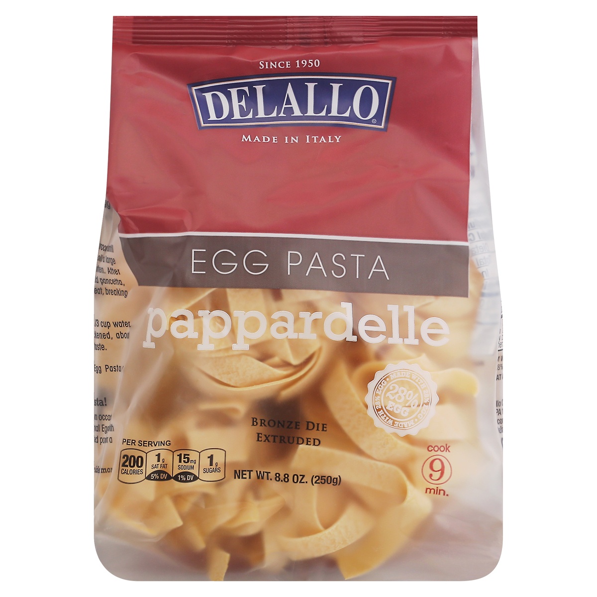 slide 1 of 11, DeLallo Egg Pappardelle Pasta, 8.8 oz
