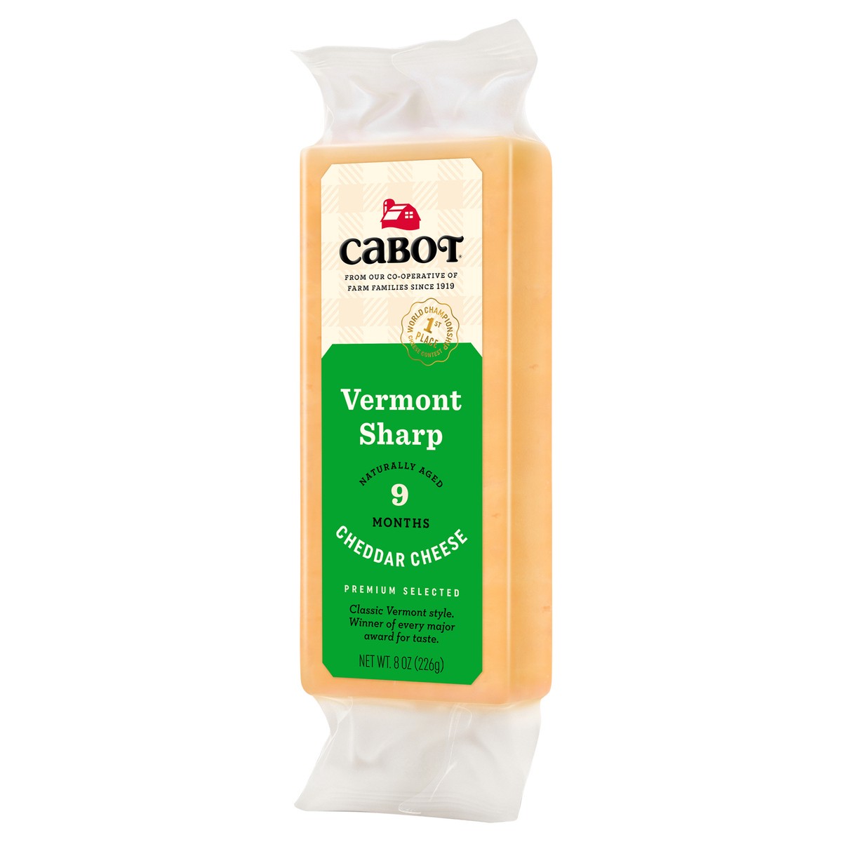 slide 5 of 7, Cabot Creamery Sharp Yellow Cheddar - 8 Oz, 8 oz