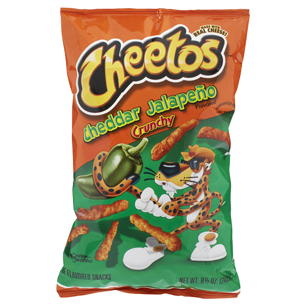 slide 1 of 6, Cheetos Cheese Flavored Snacks Crunchy Cheddar Jalapeno, 9.75 oz