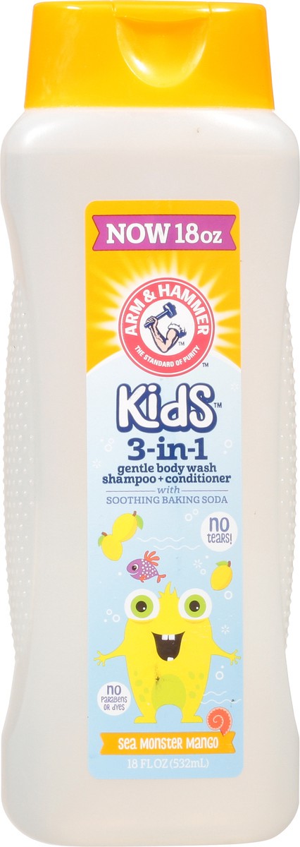 slide 10 of 12, ARM & HAMMER Kids Sea Monster Mango 3 in 1 Gentle Body Wash Shampoo + Conditioner 18 fl oz, 18 fl oz