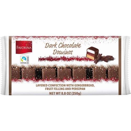 slide 1 of 1, Favorina dark chocolate dominos, 8.8 oz