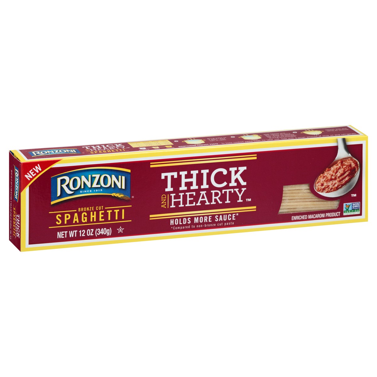 slide 7 of 10, Ronzoni Thick & Hearty Spaghetti, 12 oz