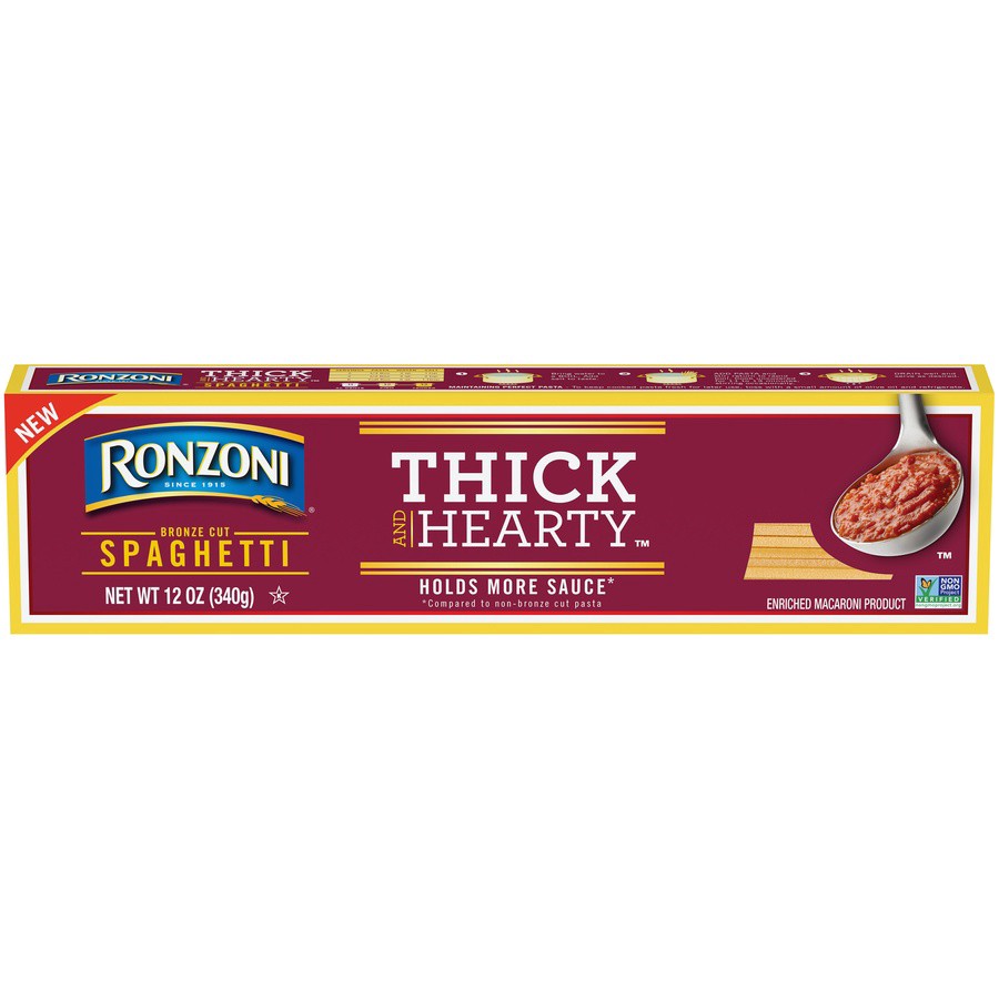 slide 1 of 10, Ronzoni Thick & Hearty Spaghetti, 12 oz