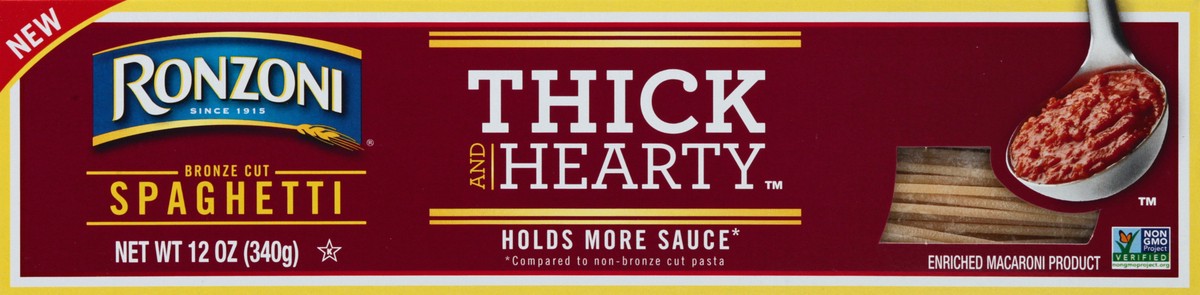 slide 9 of 10, Ronzoni Thick & Hearty Spaghetti, 12 oz