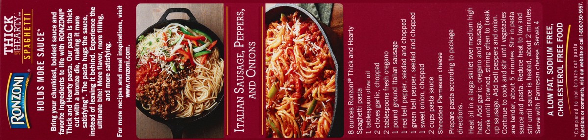 slide 5 of 10, Ronzoni Thick & Hearty Spaghetti, 12 oz