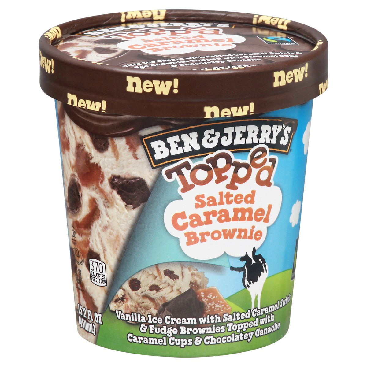 slide 8 of 9, Ben & Jerry's Topped Salted Caramel Brownie, 15.2 oz