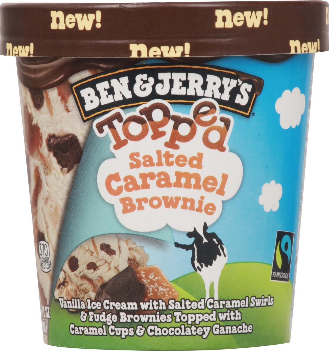 slide 3 of 9, Ben & Jerry's Topped Salted Caramel Brownie, 15.2 oz