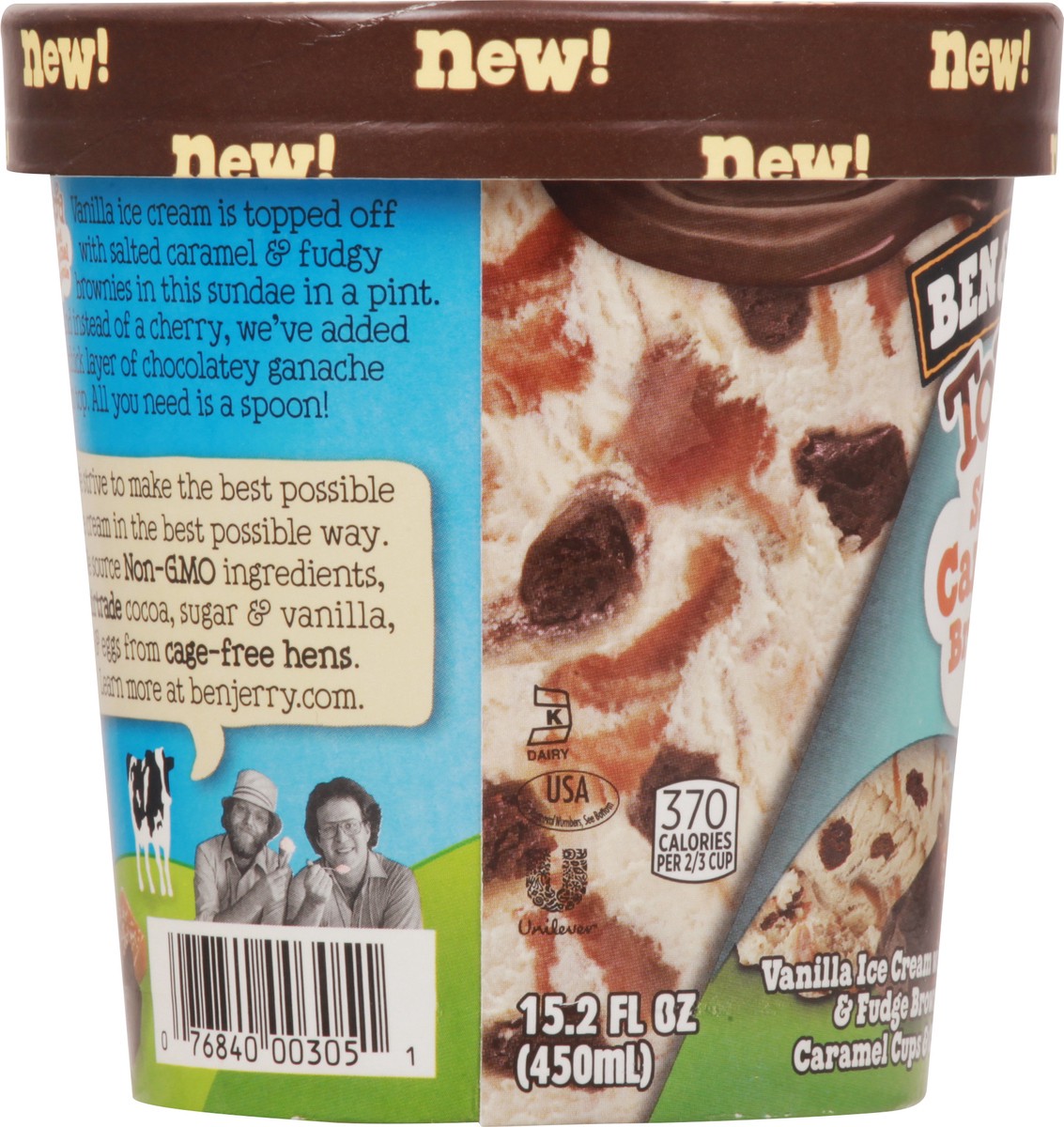 slide 7 of 9, Ben & Jerry's Topped Salted Caramel Brownie, 15.2 oz