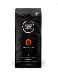 Kicking Horse Coffee Organic Dark Roast Ground Grizzly Claw Coffee 10 oz