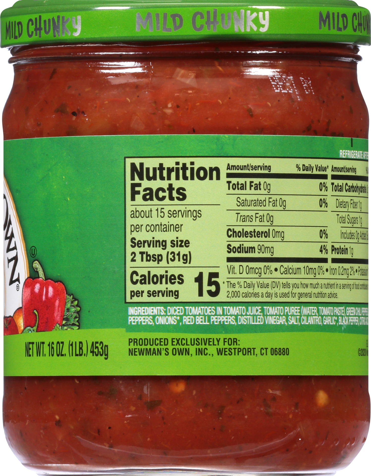 slide 3 of 5, Newman's Own Chunky Mild Bold Flavor Salsa 16 oz, 16 oz