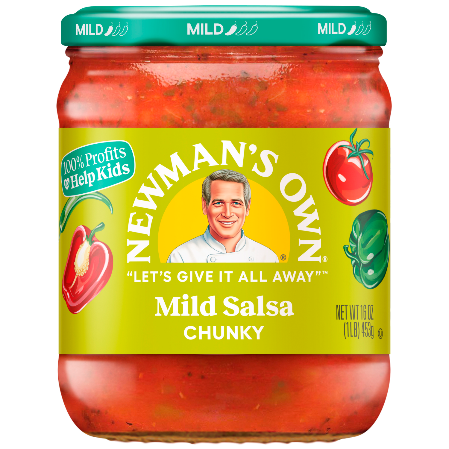 slide 1 of 5, Newman's Own Chunky Mild Bold Flavor Salsa 16 oz, 16 oz