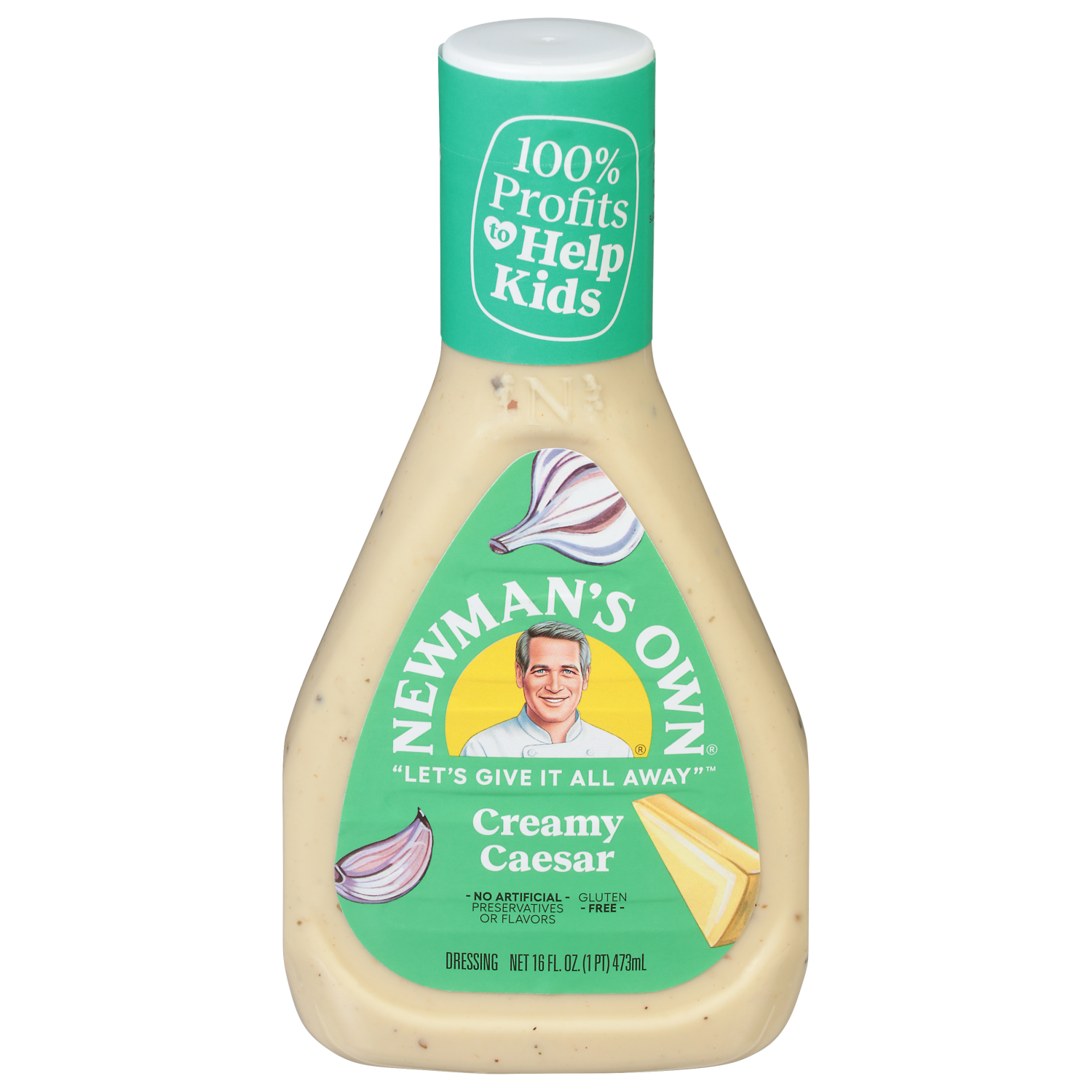 slide 1 of 2, Newman's Own Creamy Caesar Dressing 16 fl oz, 16 fl oz