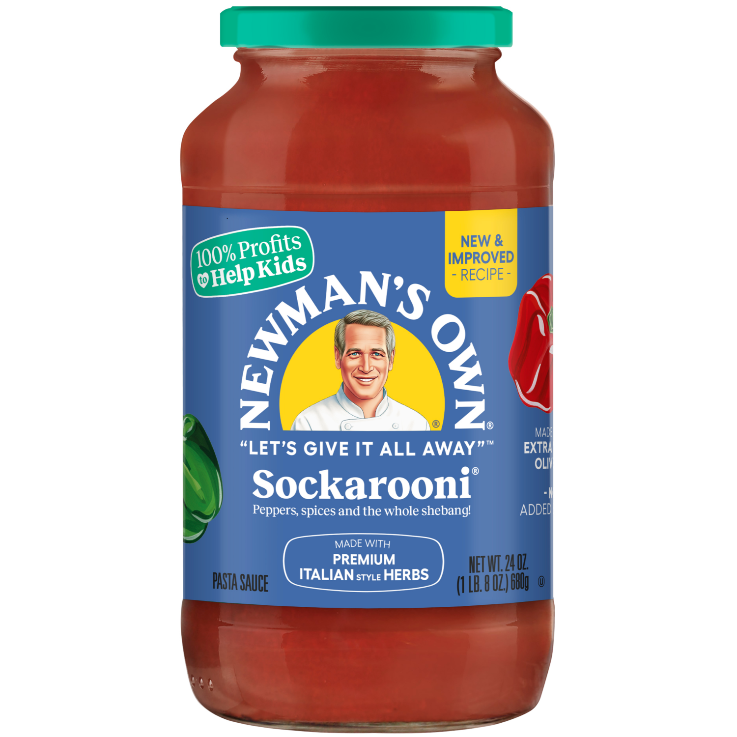 slide 1 of 2, Newman's Own Sockarooni Pasta Sauce 24 oz, 24 oz