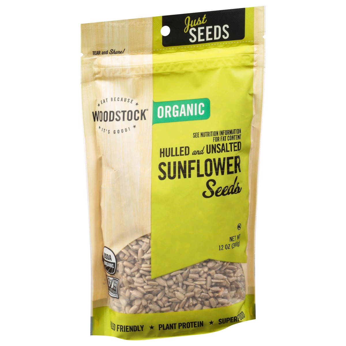 slide 4 of 9, Woodstock Organic Hulled and Unsalted Sunflower Seeds 12 oz, 12 oz