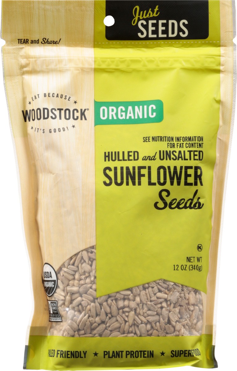 slide 7 of 9, Woodstock Organic Hulled and Unsalted Sunflower Seeds 12 oz, 12 oz