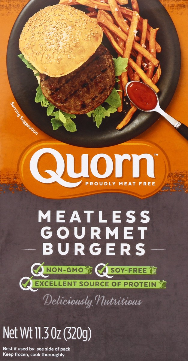 slide 8 of 10, Quorn Meatless Gourmet Burgers 4 ea, 11.3 oz