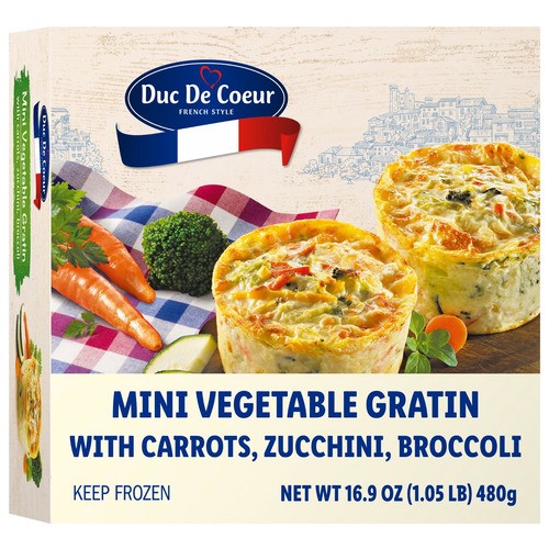 slide 1 of 1, Duc de Coeur frozen mini gratin, vegetable, 16.9 oz