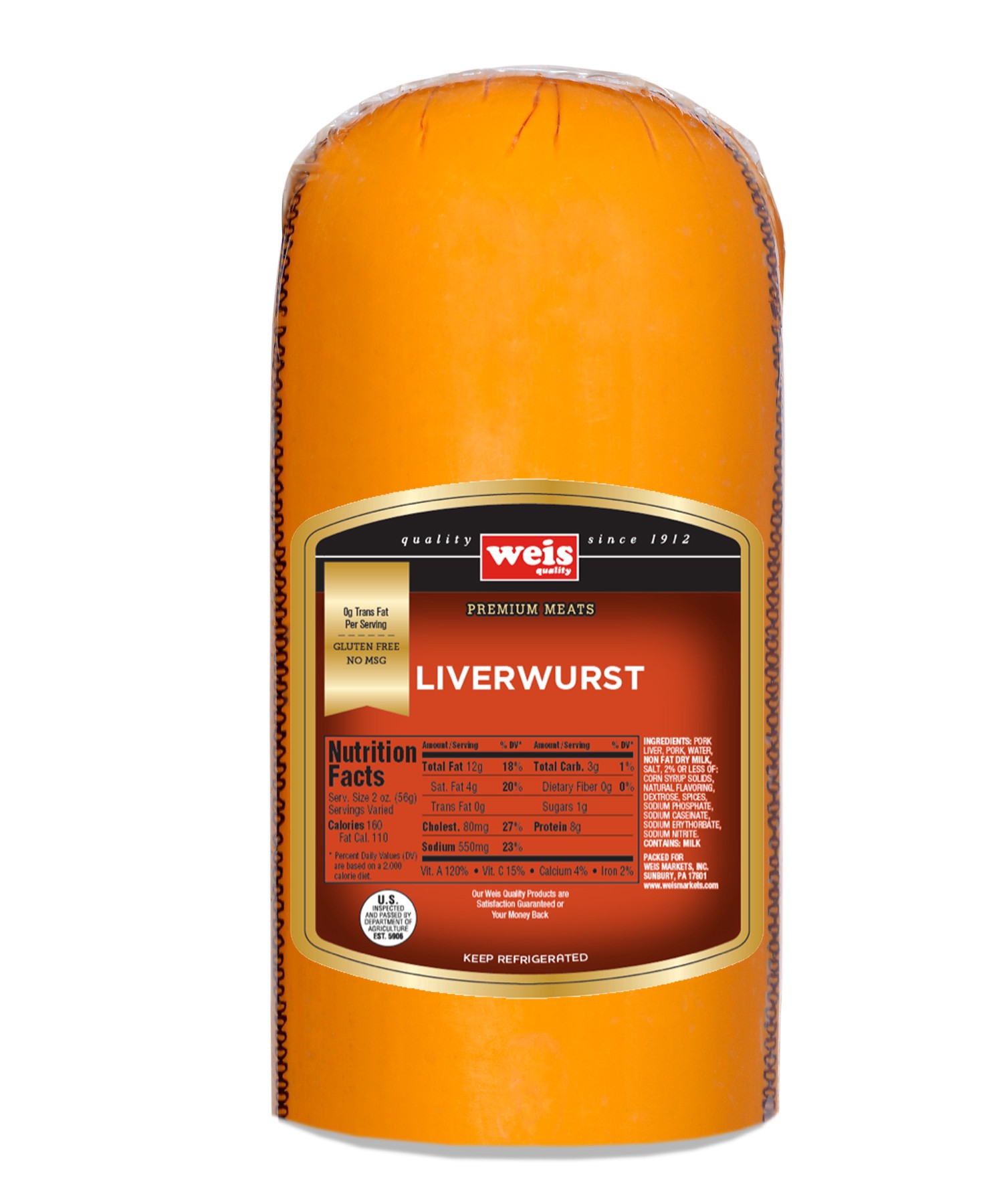 slide 1 of 1, Weis Quality Liverwurst, per lb