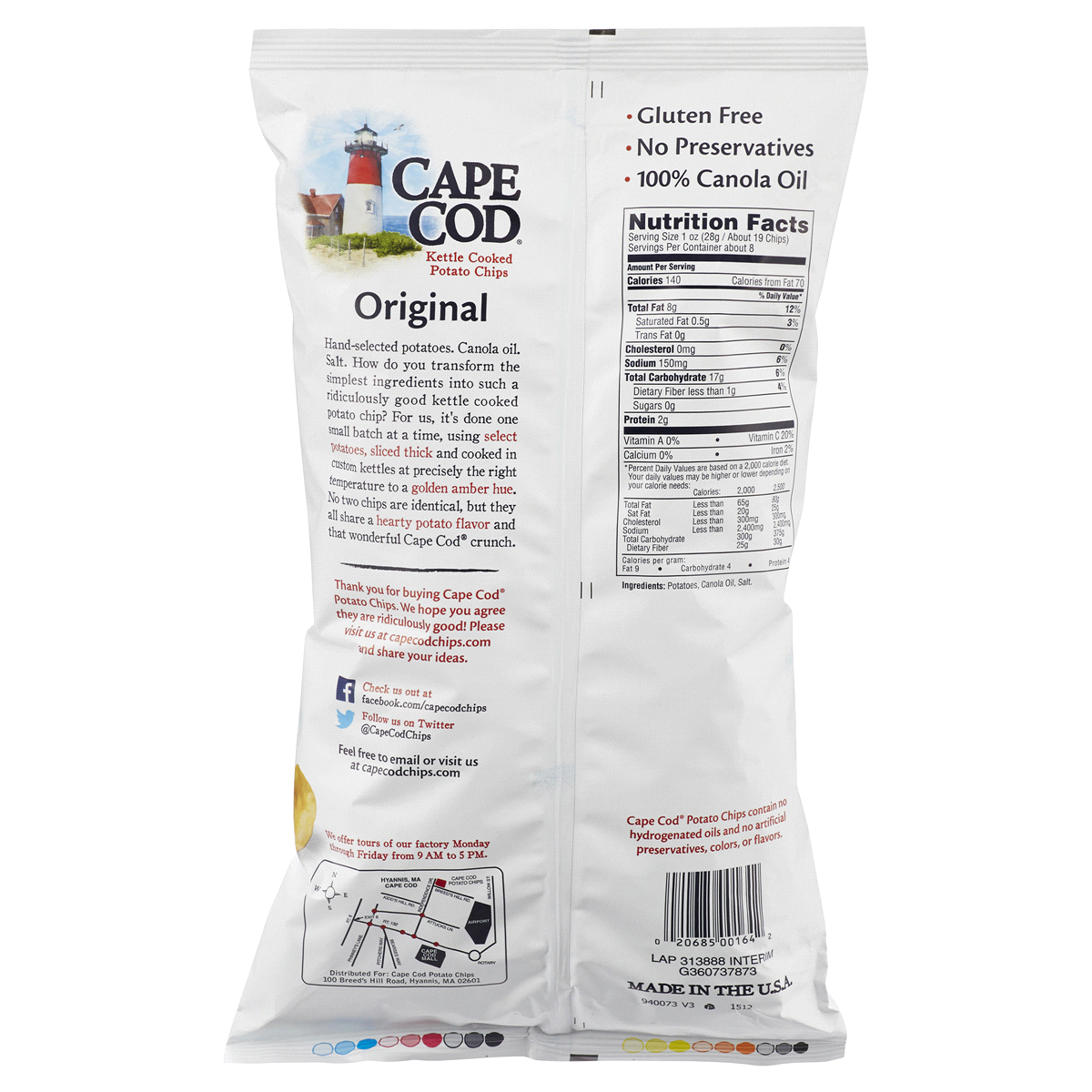 slide 7 of 8, Cape Cod Original Kettle Cooked Potato Chips, 8 oz