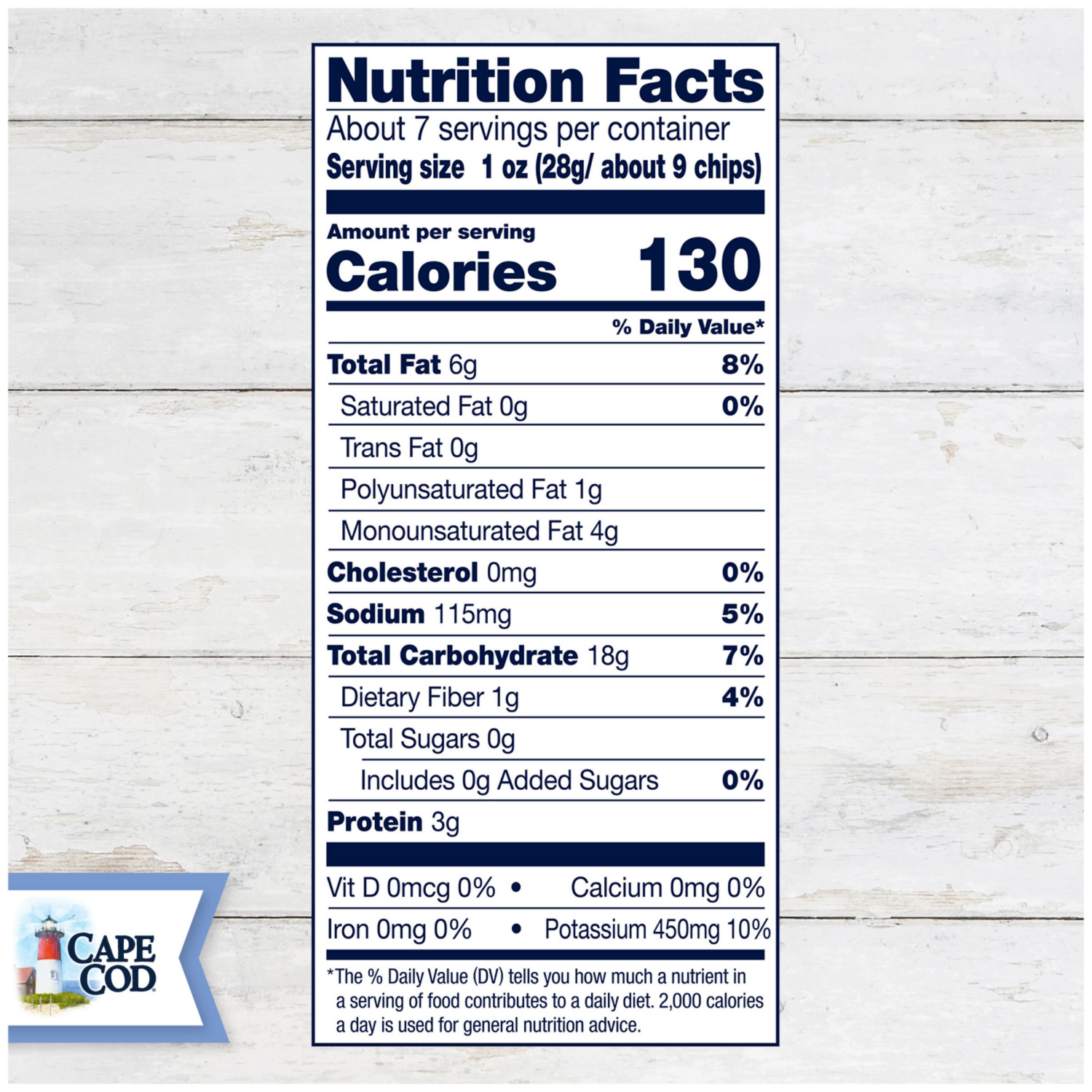 slide 4 of 6, Cape Cod Less Fat Sea Salt Chips, 7.500 oz