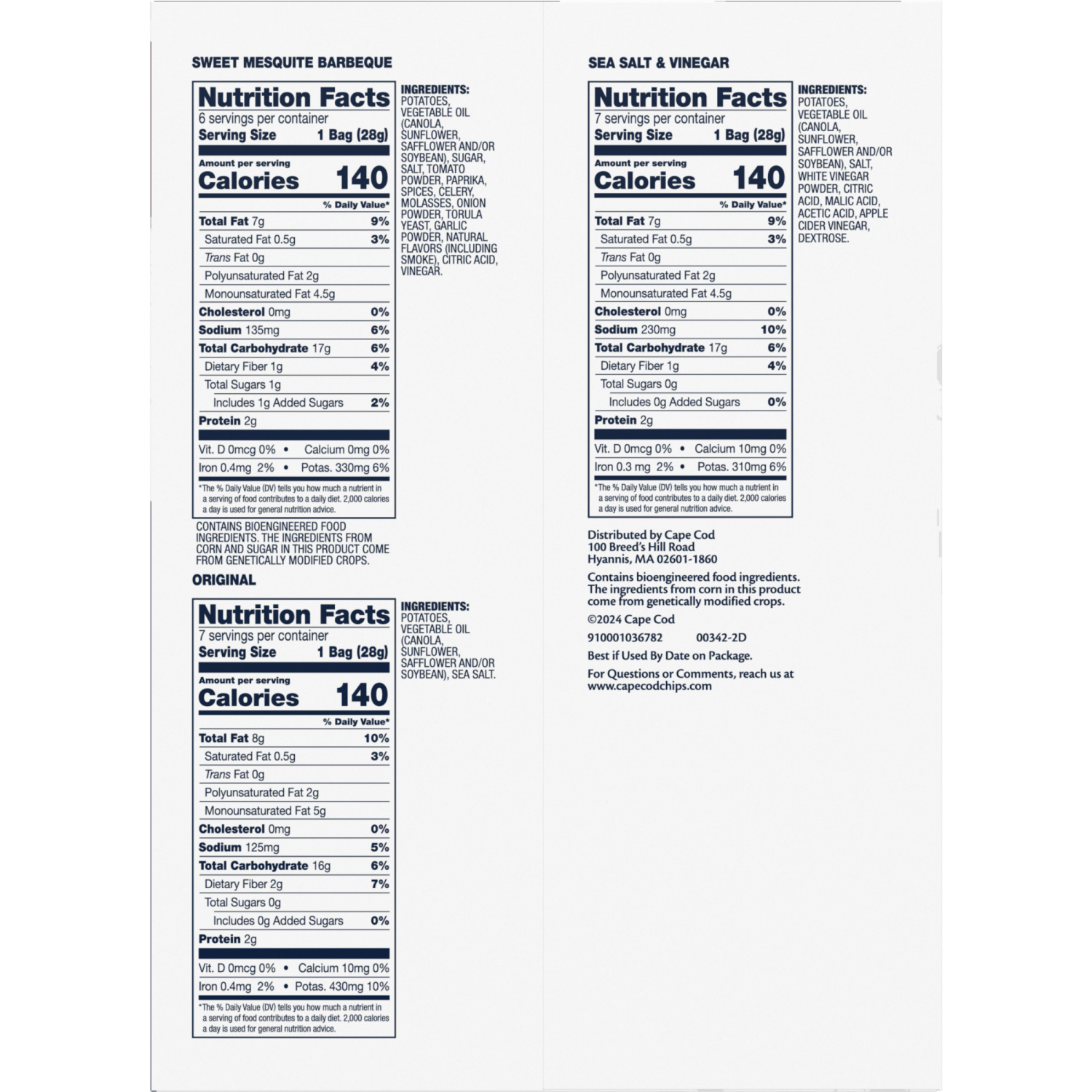 slide 2 of 6, Cape Cod Variety Pack Chips, 20 Count 1 Oz, 20.000 oz