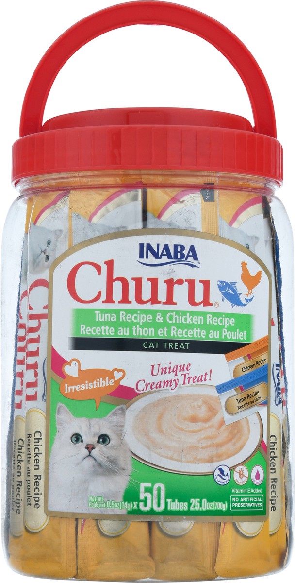 slide 9 of 9, Churu Tuna Recipe/Chicken Recipe Cat Treat 50 - 0.5 oz Tubes, 50 ct