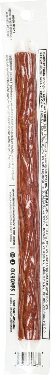 slide 3 of 3, Chomps Cracked Pepper & Sea Salt Venison Stick, 1.15 oz