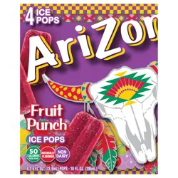 AriZona Ice Pops Fruit Punch 4PK