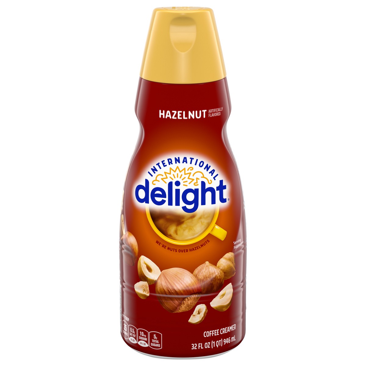 slide 1 of 5, International Delight Hazelnut Coffee Creamer, 32 Oz., 32 fl oz