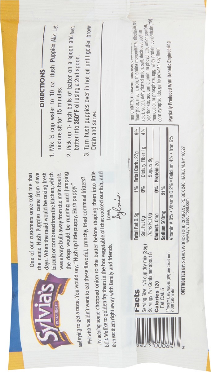 slide 7 of 9, Sylvia's Restaurant Hush Puppies Restaurant Recipe Mix 10 oz, 10 oz