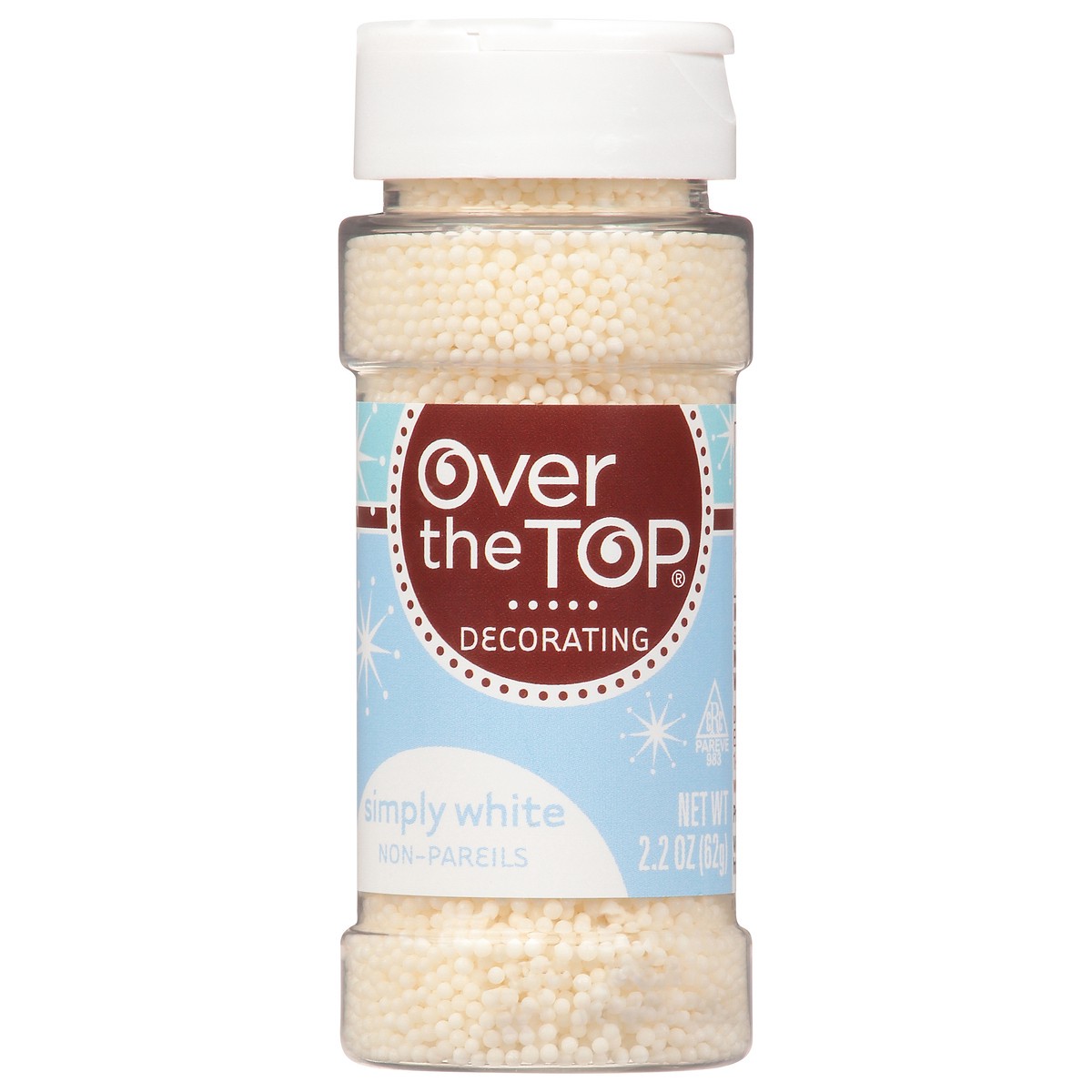 slide 9 of 16, Over The Top Decorating Simply White Non-Pareils 2.2 oz, 2.2 oz
