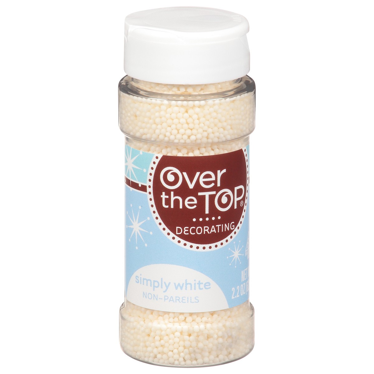 slide 7 of 16, Over The Top Decorating Simply White Non-Pareils 2.2 oz, 2.2 oz
