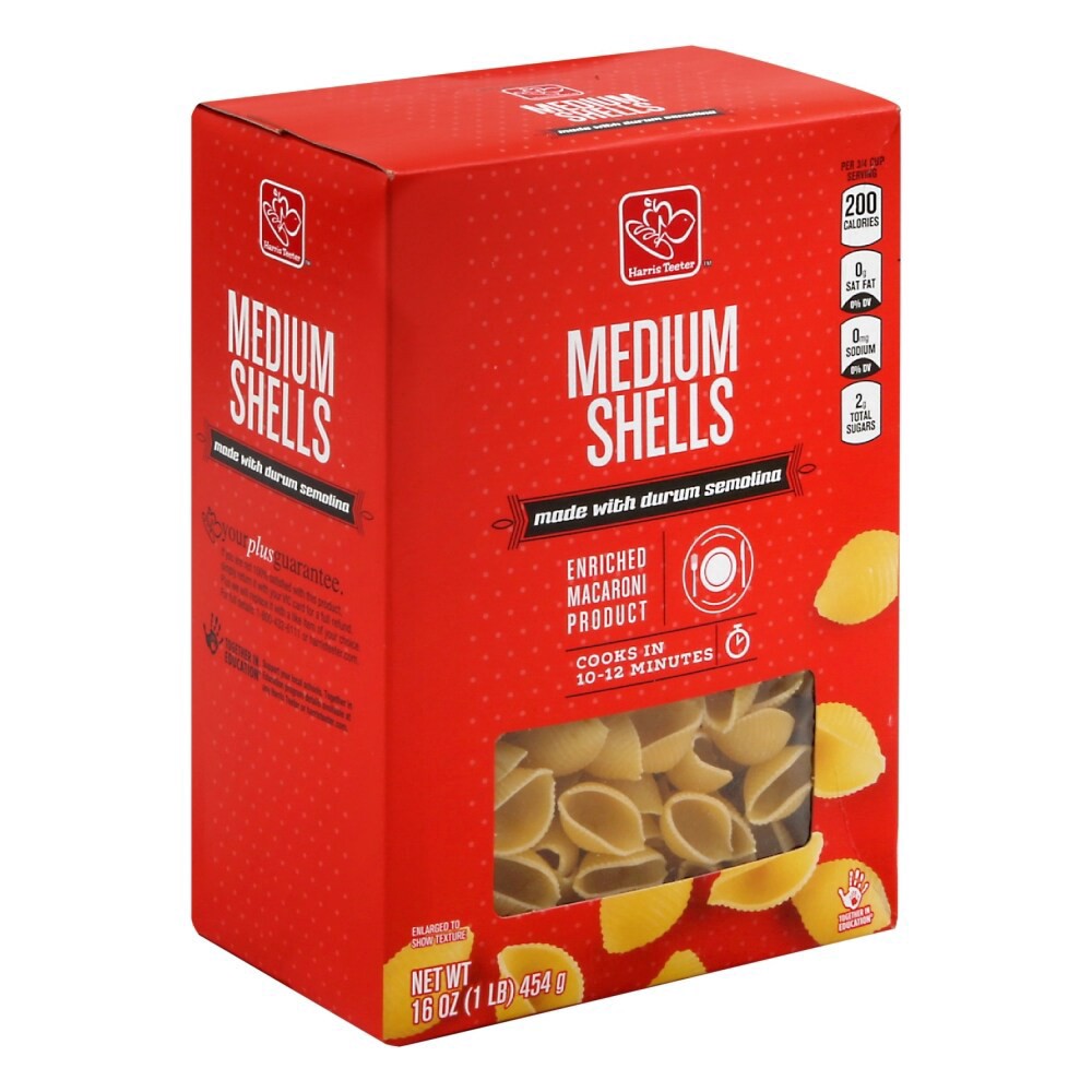 slide 4 of 4, Harris Teeter® Medium Pasta Shells, 16 oz