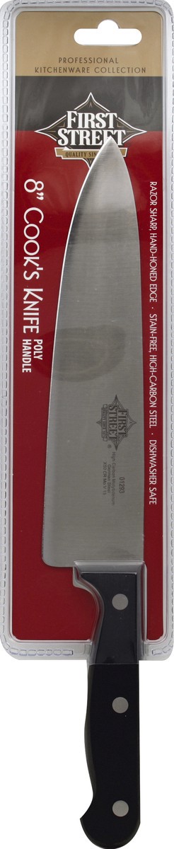 slide 2 of 2, First Street 8 Inch Cooks Knife Poly Handle, 1 ct