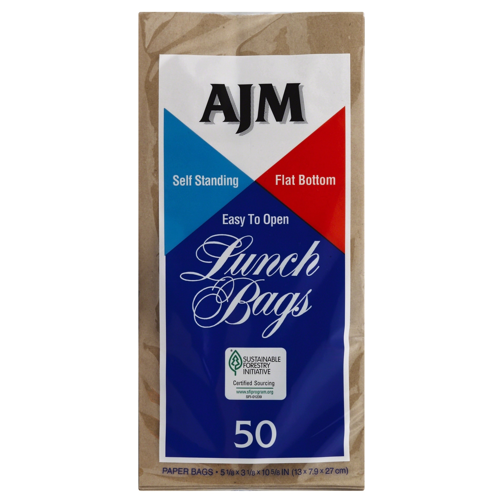 slide 1 of 1, AJM Smart Savers Lunch Bags, 50 ct