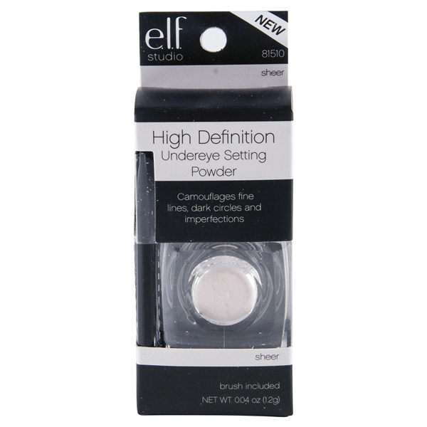 slide 1 of 1, e.l.f. HD Undereye Setting Powder Sheer, 0.04 oz