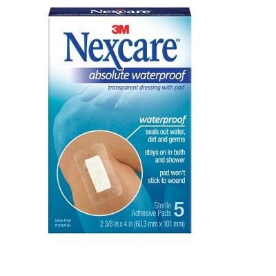 slide 1 of 1, Nexcare Tegaderm Plus Pad Waterproof Transparent Dressing Adhesive, 5 ct