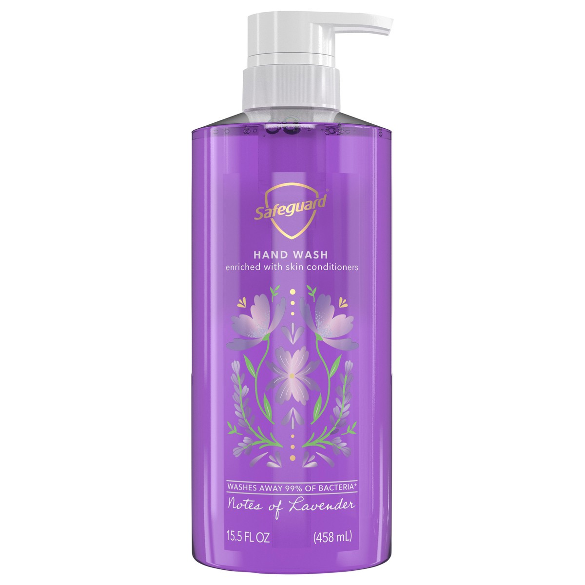 slide 1 of 6, Safeguard Liquid Hand Soap Nourishing Notes of Lavender, 15.5 oz